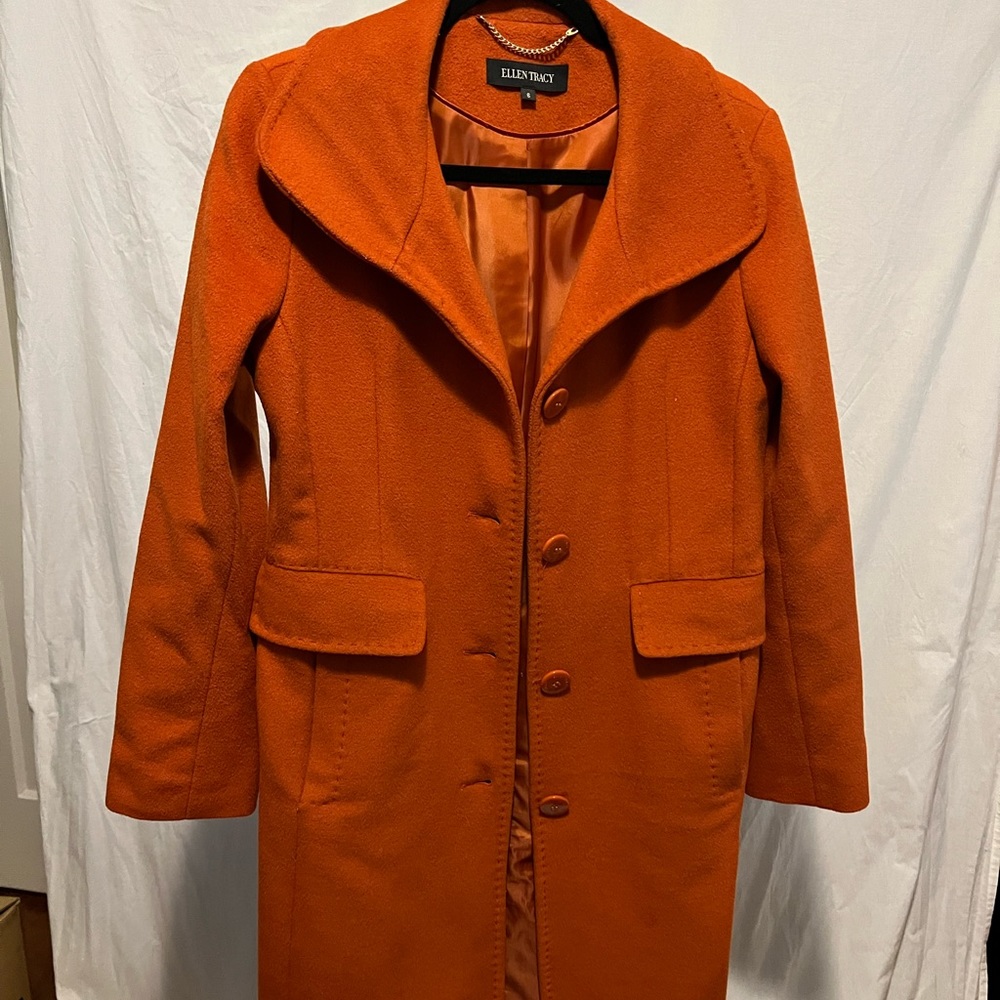 Ellen Tracy size 6 single breasted button down coat